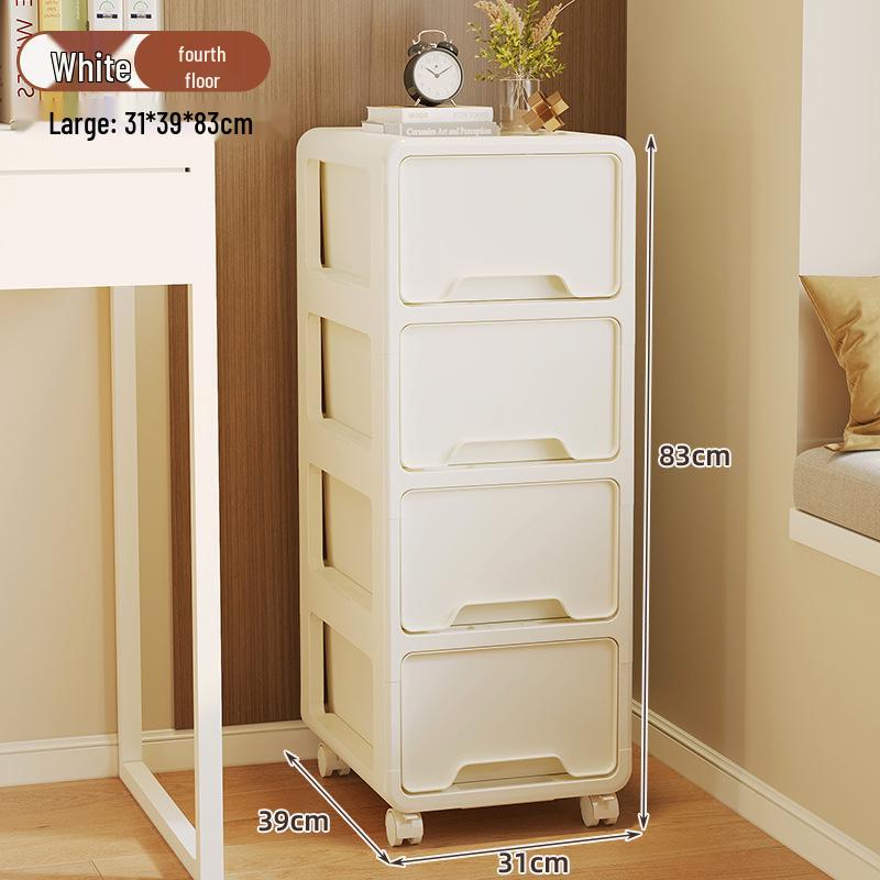 Multi-layer Plastic Drawer Snack Storage Cabinet for Living Room or Bedside