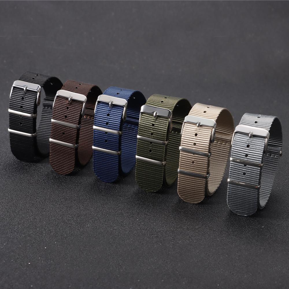 18mm 20mm 22mm Soft Nylon Universal Strap Watch Band Comfortable Watch Strap for Men Women Nylon Army Sport Watchband Belt