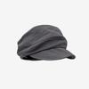 Retro Yamamoto style thin breathable washed linen pleated design octagonal hat temperament show face small equestrian hat