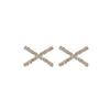 Sweet Personality, Japanese and Korean Temperament Earrings, Commuter X Cross Geometric Stud Earrings, Fashionable and Exquisite Diamond Earrings