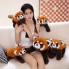45~80Cm Red Panda Plush Toy Stuffed Kawaii Lying Sitting Cartoon Zoo Animal Doll Like Real Plushie Sleeping Friend Gift