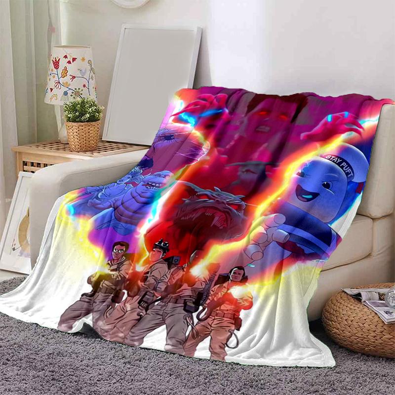 1pc Ghostbusters Stay Puft Marshmallow Man Ghost Busters Blanket, Halloween Home Decor, Couch Throw .B028 80x120cm