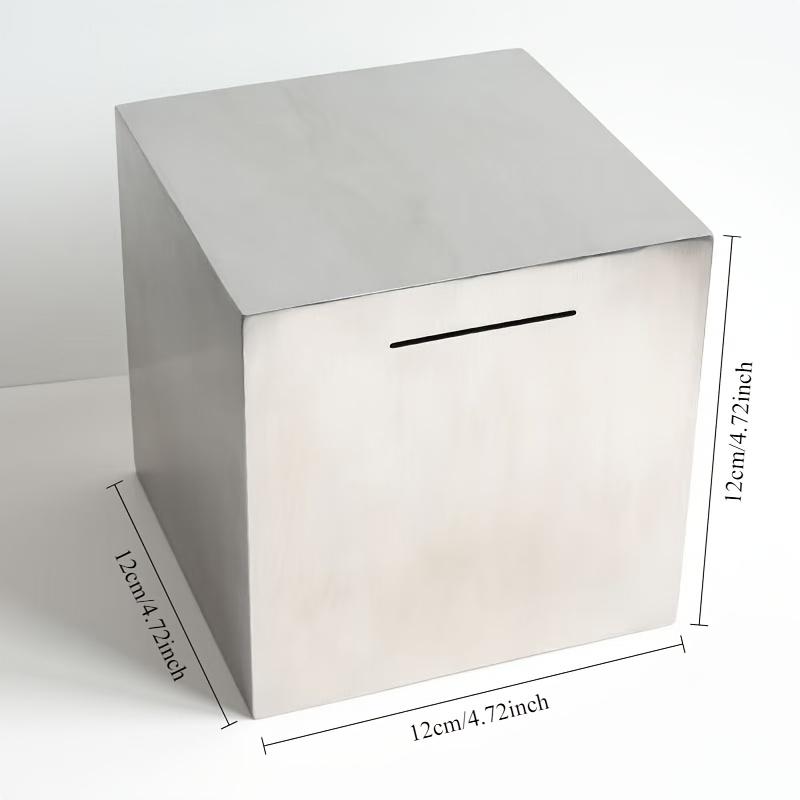Edelstahl Sparschwein, eine Sparbox für Studenten-Internetstars, die nur Einzahlungen zulässt, eine langlebige Metall-Geldkassette.