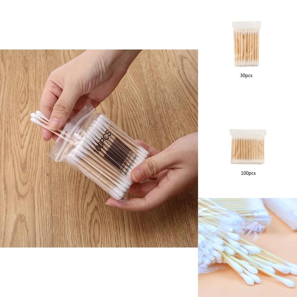 Soft And Gentle 30/100 Disposable Cotton Swab Lint Free Micro Brushes For Precise Ear Care