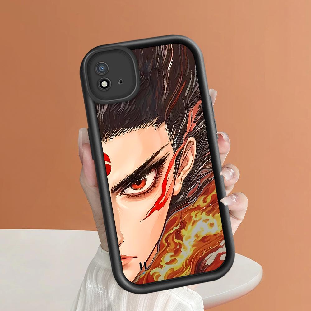 Mäkký silikónový štvorcový kryt na telefón s potlačou vzoru rebríka, plné krytie, ochrana fotoaparátu proti nárazom, gumové puzdro pre OPPO Realme