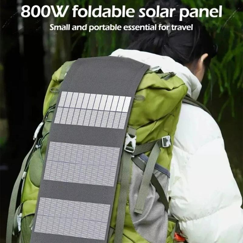 Faltbares Solarladegerät 15W 5V Doppelte USB-Ausgänge Wasserdicht PET-Material Für Wandern Radfahren Reisen Stromversorgung