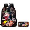 2Pcs Set Youth Rucksack with Front Pocket & Pencil Tote, Comic NARUTO Learner Bags for Boys&Girls Aged 6-10, Durable& Lightweight