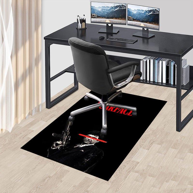 1pc Scarface Office Carpet Chair Mats Soft, Comfortable, All Season,Perfect for Home, Bedroom, or Office Decor, Perfect Gift for