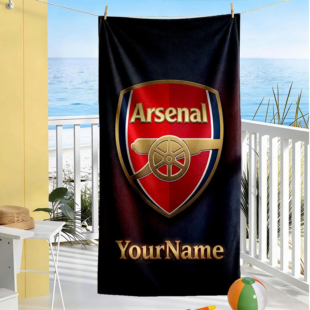 Arsenal Personalized Name Beach Towel Quick-Dry Soft Microfiber