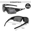 Must & Arch Sportsonnenbrille mit polarisierten Gläsern für Golf, Angeln, Baseball, Autofahren, Laufen, Radfahren und Outdoor-Aktivitäten, Camping, Schwarz,