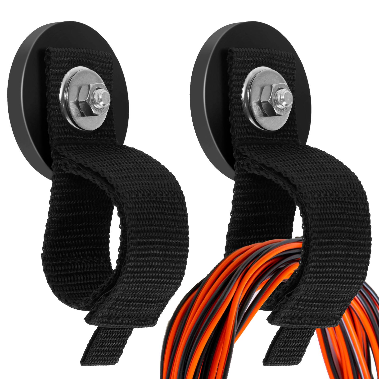 

2 шт. прочные магнитные крючки, ремень, органайзер для хранения кабеля, магнитные крючки, держатель для кабеля, веревки, садового шланга, инструмент для хранения 2pcs