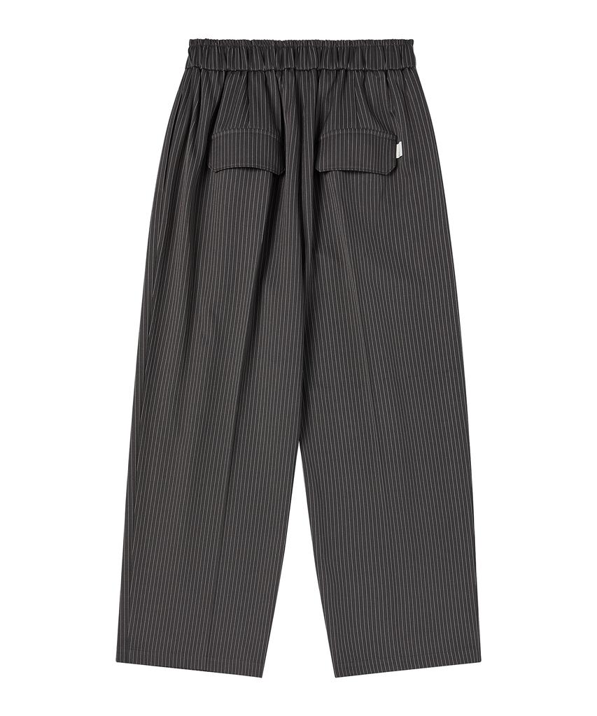DELICCENT Cookie-Style Banded Slacks [Charcoal]