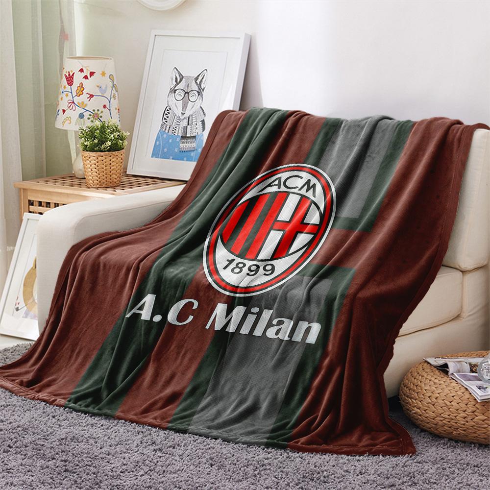 Associazione Calcio Milan Flannel Blanket, High quality Comfortable for All Seasons, Home Decor, Warmth and Comfort