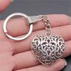 30mm Keychains Peach Heart Tags Wedding Jewelry Findings QY034
