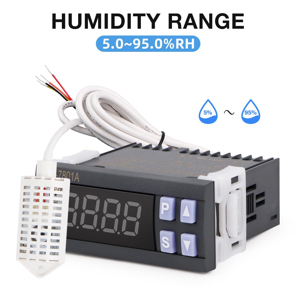 Incubation Temperature And Humidity Controller Automatic Egg Incubator 5.0~95.0%RH -20.0~60.0℃ Thermometer Thermoregulator