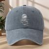 Moon Reflection Distressed Baseball Cap Soft Cotton Washed Casual Outdoor Sports Hat Unisex Hat Unisex Hat