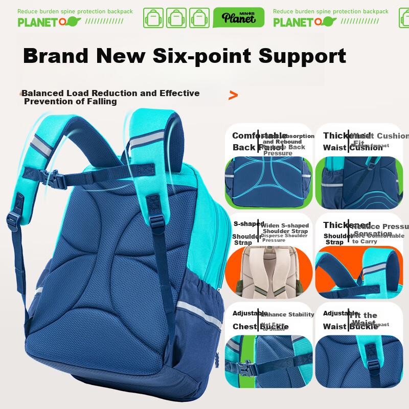 M&G Elementary School Backpack, Double Shoulder Bag, Lightweight Backpack, Birthday Gift for Grades