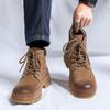 Brown casual men's boots Trendy and versatile design styles Outdoor leisure party  office motorcycle adult Hot selling shoes