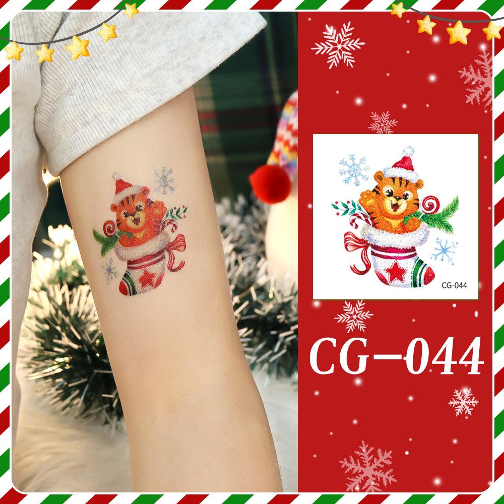 Ruikalong Christmas Cartoon Temporary Tattoo Stickers for Face and Arms