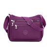 Borsa a tracolla da donna semplice in nylon con tasche multiple, impermeabile, per uscite casual e viaggi
