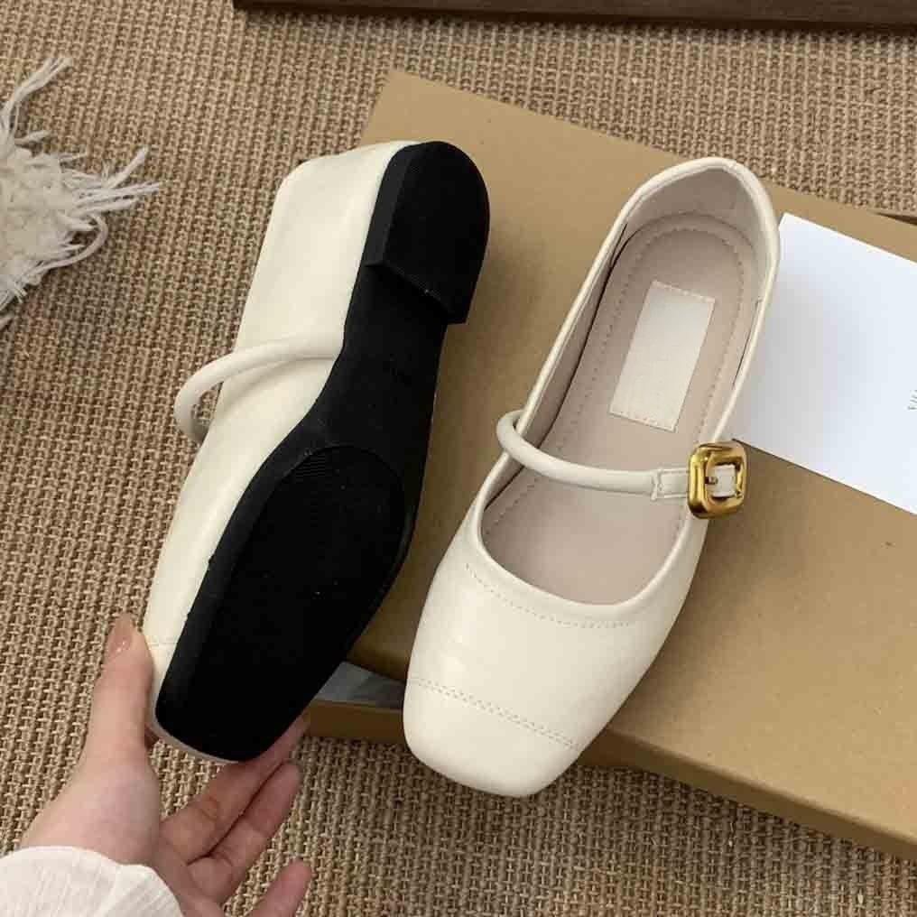 

Серебристые туфли-одинарки женские 2025 новая весна и осень ретро маленькие кожаные туфли женские на плоской подошве из мягкой кожи бабушкины туфли туфли Мэри Джейн 39