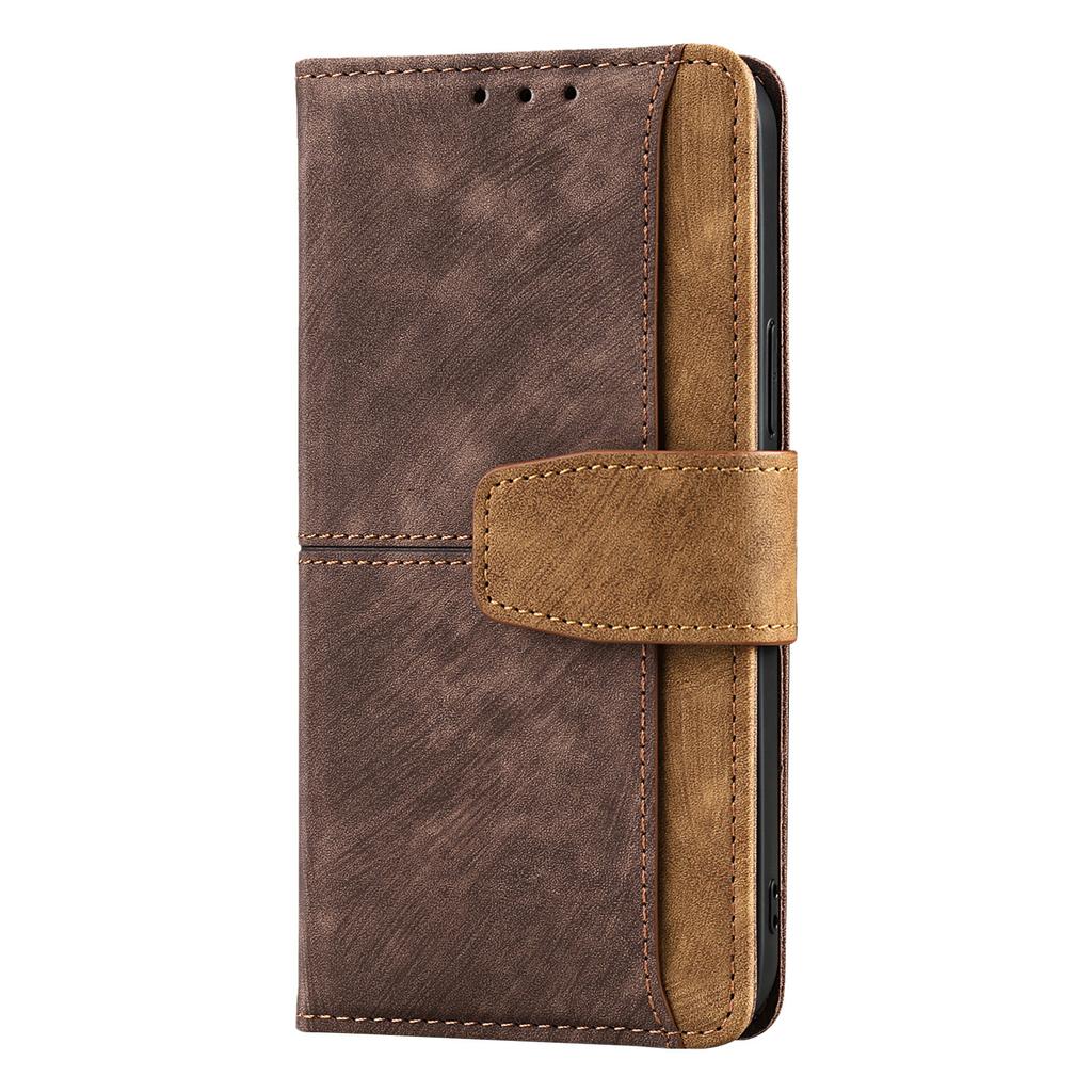 Lichicase Contrast Color Leather Mart Phone Case for Redmi Note 15 15 Pro 15 Pro+ Flip Holder Back Cover