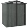 4.3 X 5ft Outdoor Garden Storage Shed Grey Wood Effect