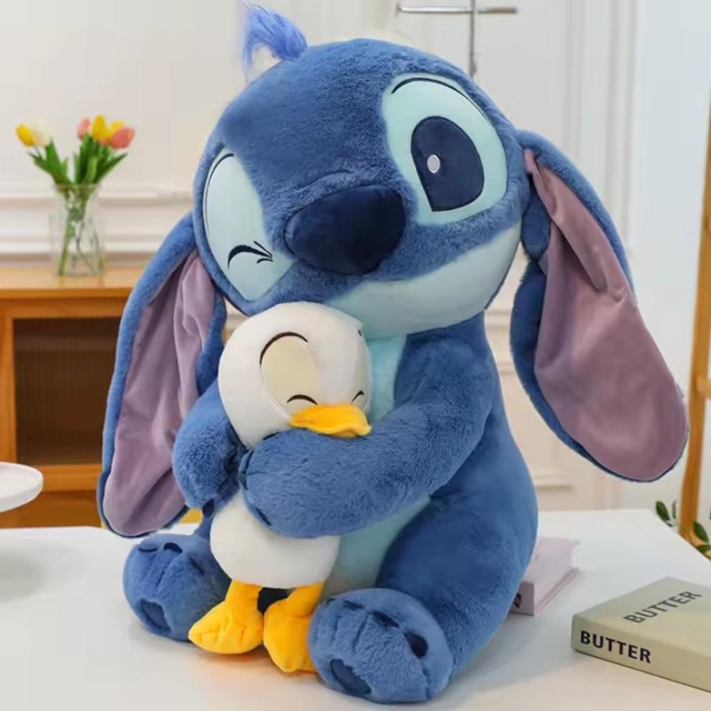 Stitch Plus Pluche Speelgoed 30x28cm Blauwe Eend Vorm Hypoallergeen Kinderen Knuffeldier Verzamelspeeltje Mascotte