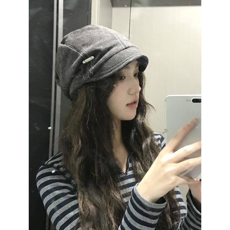 New Retro Washing Cotton Cloth Cold Hat Covering Face Fisherman Hat Autumn and Winter Street Casual Versatile Pile Hats Men and Women Trendy