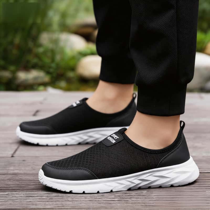 Men'S Shoes Mesh Breathable Tennis Sports Men'S Breathable Mesh Slip-On Casual Shoes Men Sport Shoes Lightweight Mesh