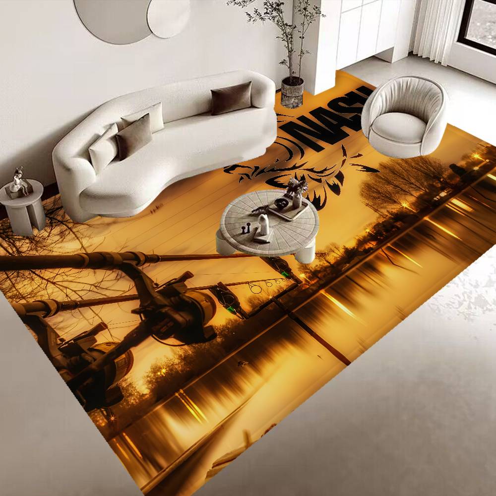 Nash Fishing Logo Floor Mat Floor Mat Rectangle Anti-slip Home Soft Badmat Front Door Indoor Outdoor Mat Welcome Doormat