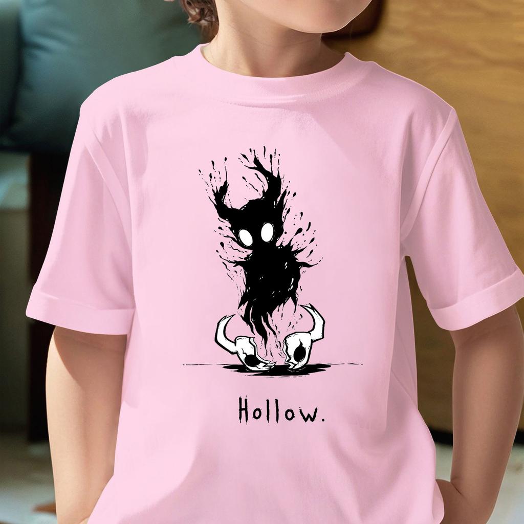 Hollow Knight Silksong Printed Kids Tshirt Summer Crew Neck Short Sleeve Tee Boys Clothes Casual Anime Tops Childrens Clothing