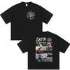 Vintage Mode Hip Hop Streetwear Baumwolle Kurzarm T-Shirt, Limitierte Edition Zayn Malik KONNAKOL 2026 Album Grafikdruck T-Shirt
