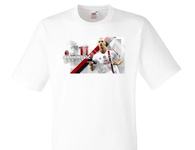 Zlatan Ibrahimovic Calcio Maglietta Bianca -037-W-