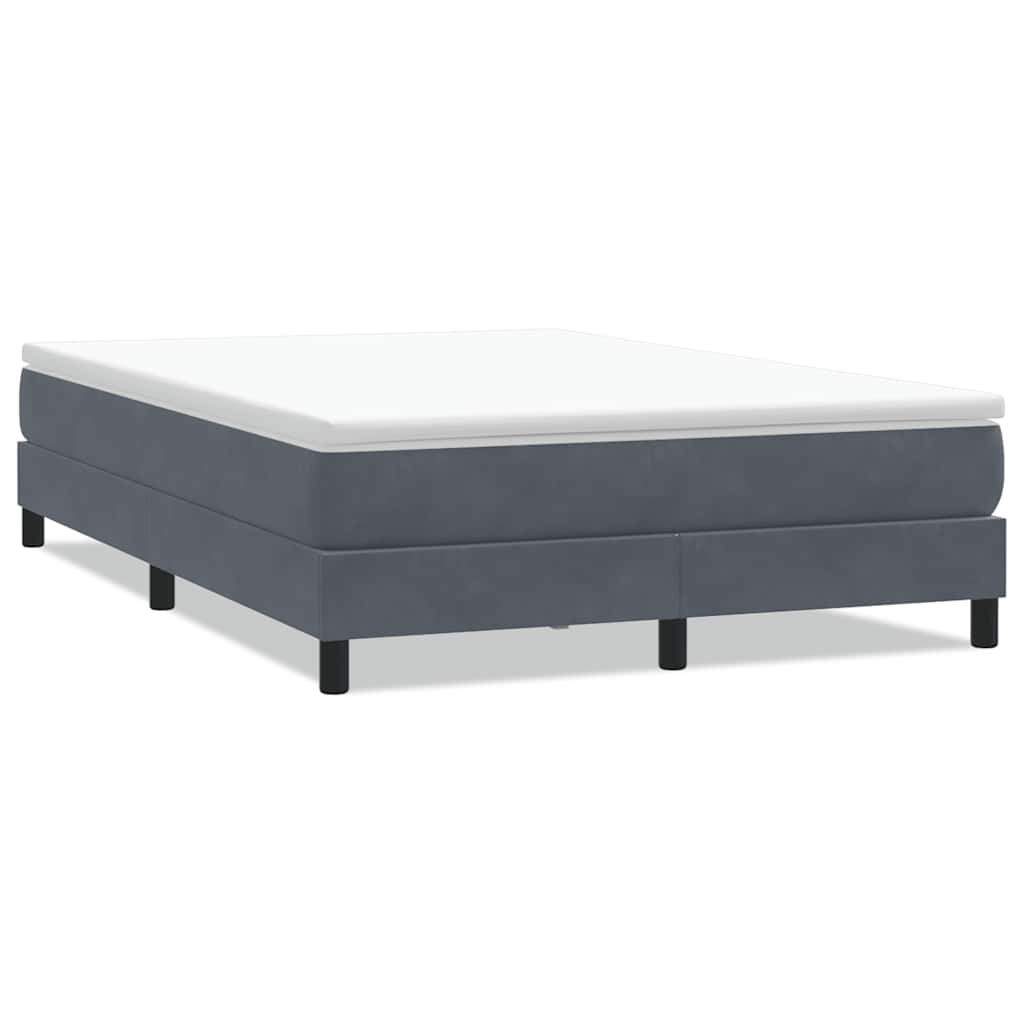 Łóżko Typu Box Spring Bez Materaca Ciemnoszary 160X220 Cm