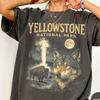 Tricou Grafic Vintage Parcul Național Yellowstone, Tricou Retro Natură Comfort Colors®, Tricou Lup, Tricou Bizon, Tricou Unisex Parc Național