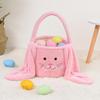 1pc Cute Plush Easter Bunny Basket Lovely Candy Carry Easter Eggs Basket Easter Handbag Bunny Candy Gift Basket