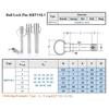 Dia 5~25mm Usable Length 10~100mm Spring Pins All Stainless Steel Pin Quick Release Pin Ball Lock Pins With Ring