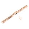 14mm Watch Band Stainless Steel Watch Strap Replacement Watch Band Strap AccessoryRose Gold
