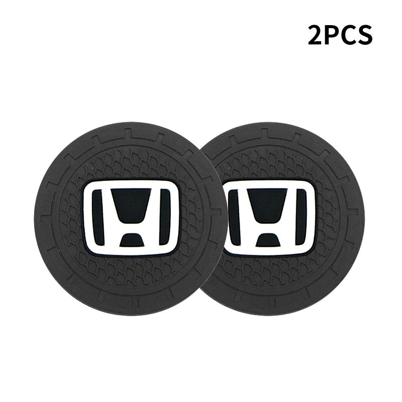 For Honda Car Logo New Cup Holder Coaster Silicone Non Slip Pad For Honda Civic Fit Jazz Accord Pilot Passport Stepwgn CRV BRV C