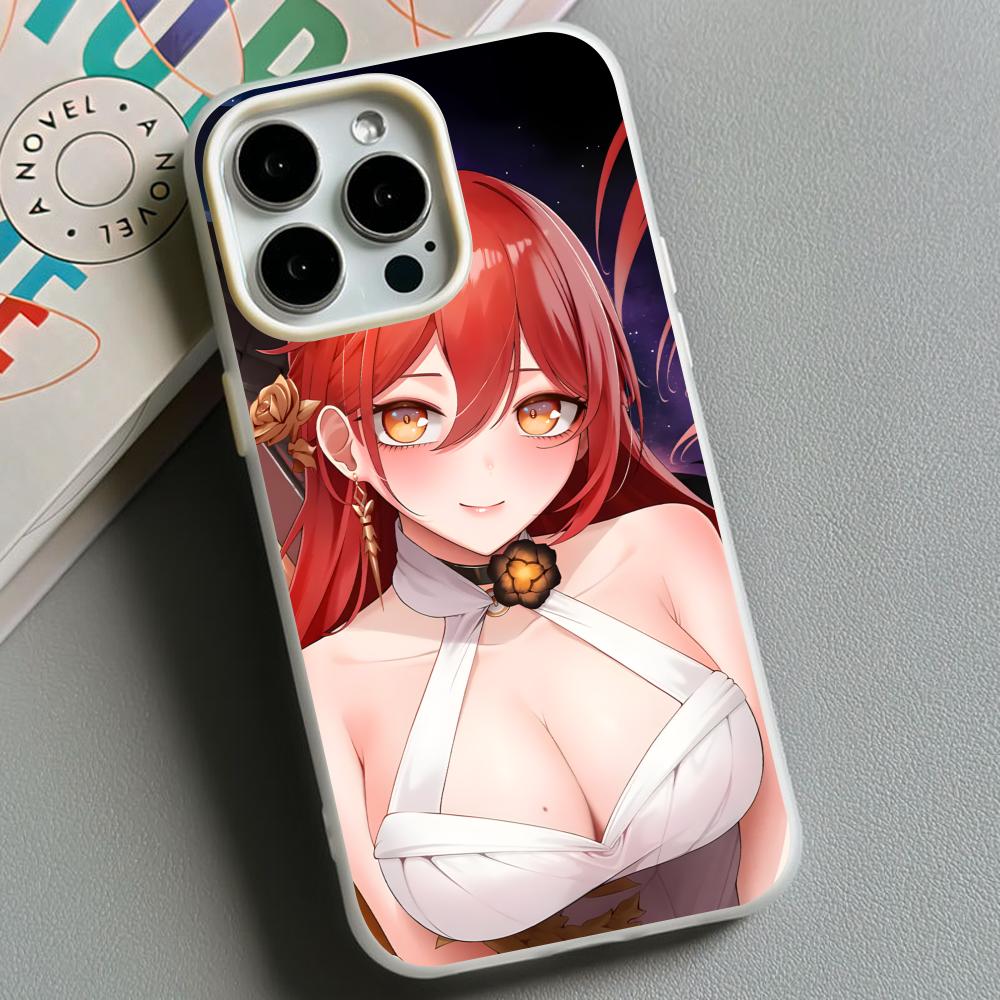 HSR Himeko Jelly Double layer White Mobile Phone Case for iPhone 17 16 15 14 13 12 11 Air Pro Max Plus Protective