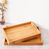Japanese Bamboo Rectangular Tea Tray - Versatile for Household, Restaurant, Barbecue, Water Cup Storage, and Serving.