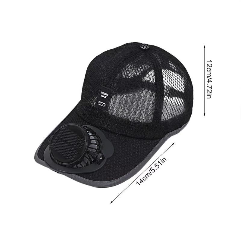 Outdoor Mesh Cap Solar Powered Charging Fan Cap Summer New Style Breathable Sunshade Sun Protection Men's Women's Adults