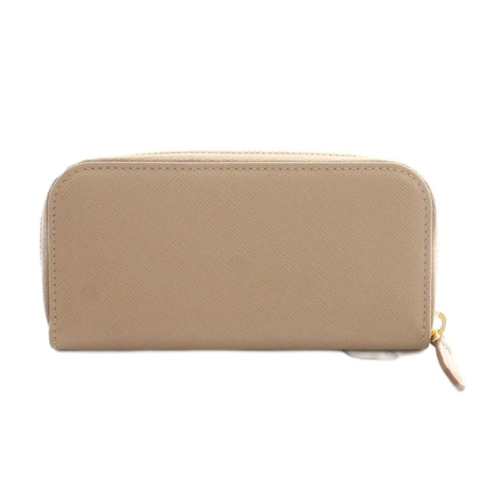 Used Prada PRADA 6-ring key case, round zipper, leather, pink, 1PG604 /MI OS OH
