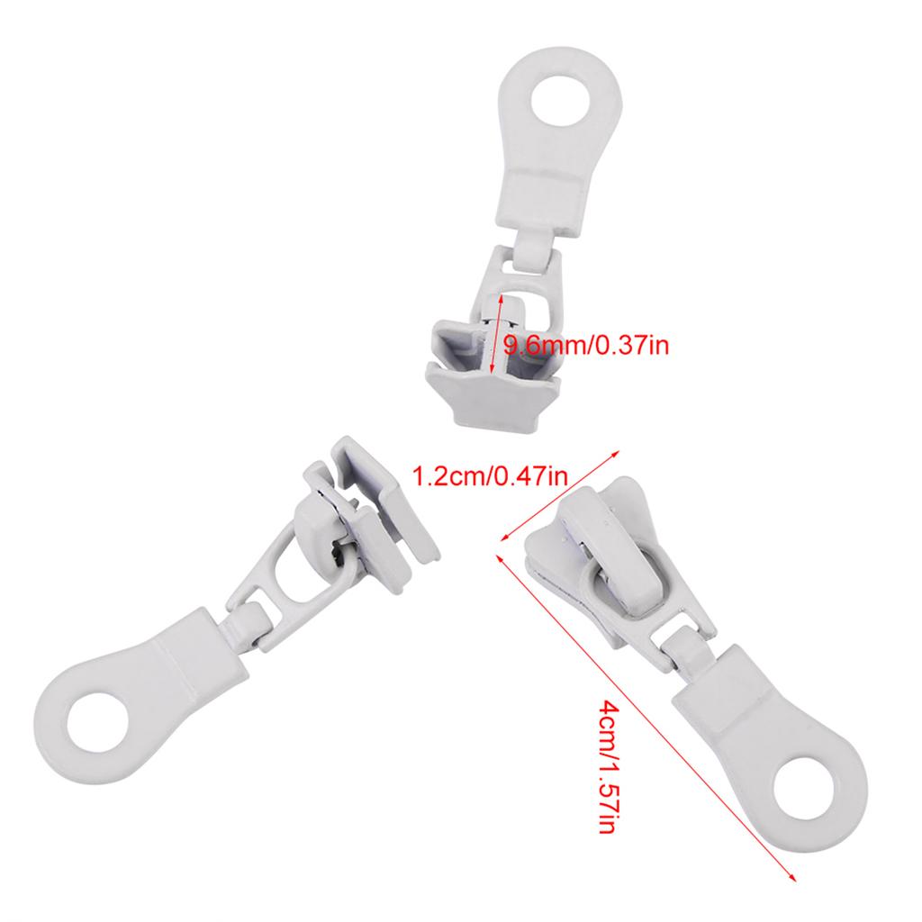 20 Stück Metalllegierung Schieber Größe #5 Reißverschluss Reparatur Ersatz-Set (Schwarz)