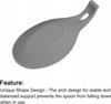 Silicone spoon rest 12x23.5 cm heat-resistant gray
