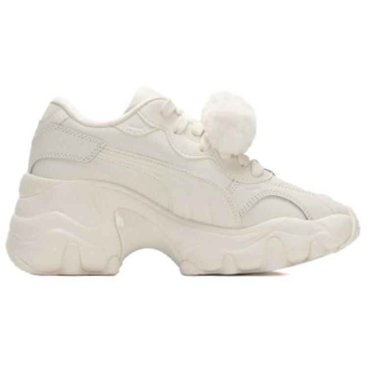 Puma Pulsar Wedge Furry - Warm White Women Sneakers Cream 400977-01