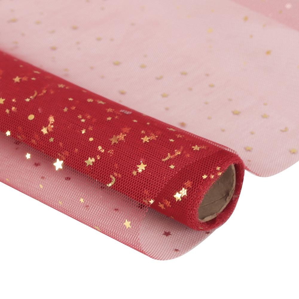 50cm Breite Frischblumen-Verpackungspapier Stern Mond DIY-Strauß-Verpackungspapier Heißprägung Floristen-Verpackungsmaterial