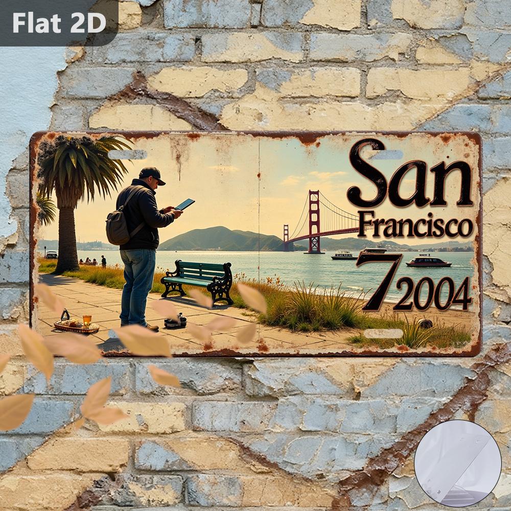 D Flat D Flat D Flat D Flat D Flat pc D Flat Printing Vintage Sign Outdoor Plaque Wall Decoration ( cm X