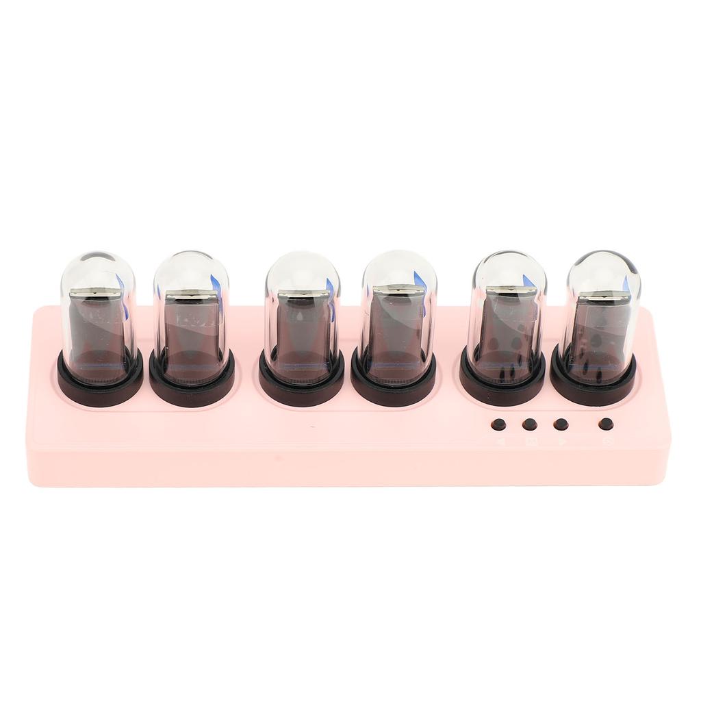 Tube Clock Kit Wireless Control with 6 Bit LCD Screen 12 24 Hours RGB Backlit Desktop Decoration